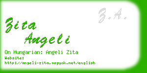 zita angeli business card